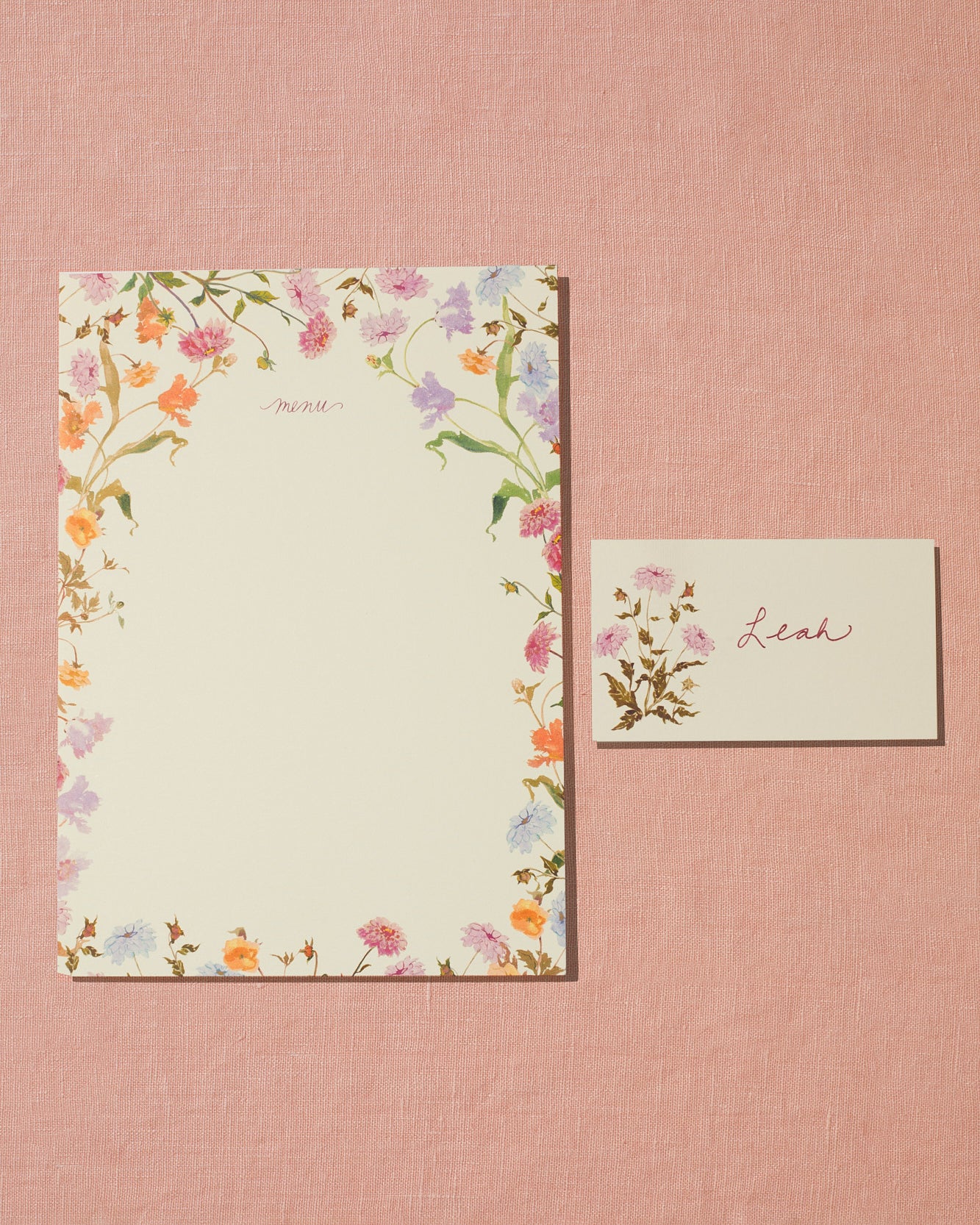 Menu & Placecard Set