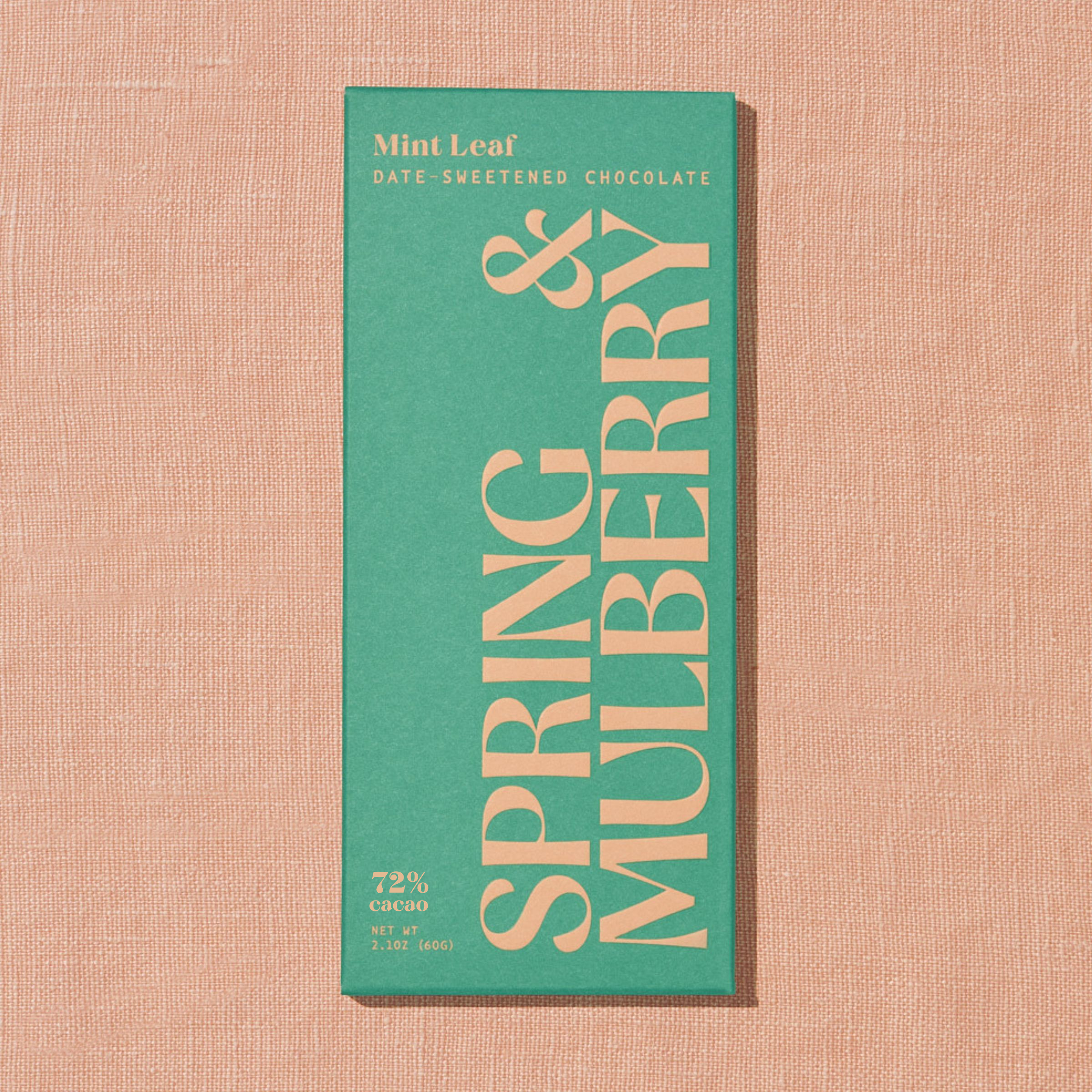 Maloneber マロンバー Mint Leaf Date-Sweetened Dark Chocolate – Spring & Mulberry