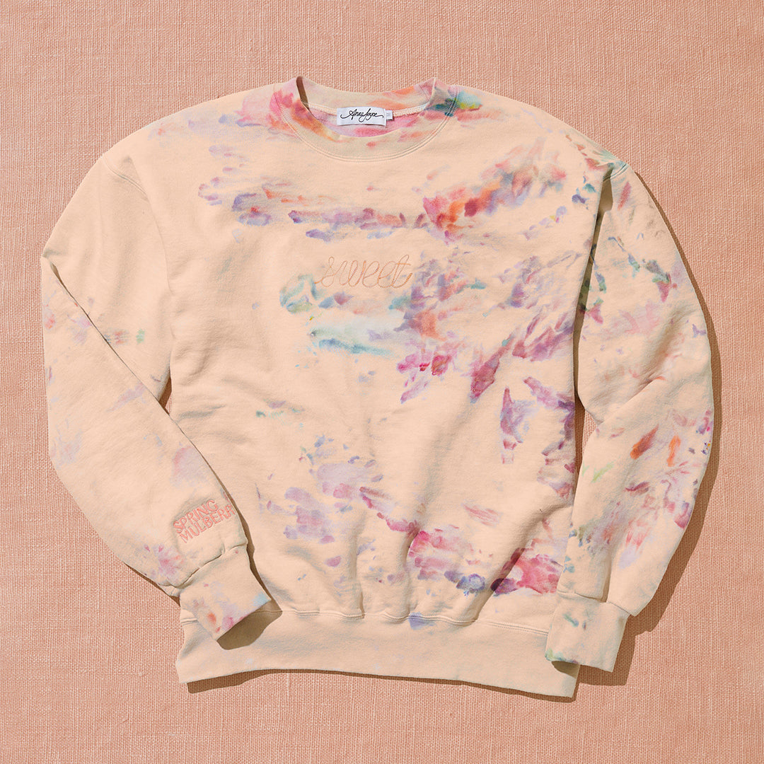 Hand Dyed selling Cotton Crew Neck Sweatshirt in Orchid, Anna Joyce, Portland, OR. Tie Dye