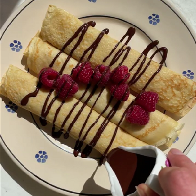 Chocolate Drizzle Crepes