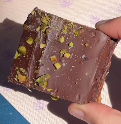 Date Toffee Matzo Bark