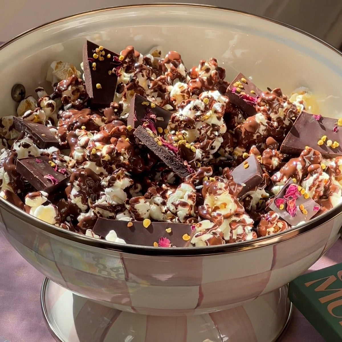 Chocolate Drizzle Popcorn