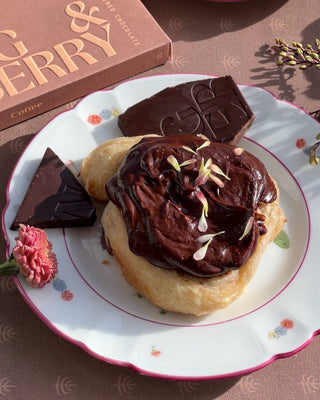 Sticky Date Buns with Dark Chocolate Ganache