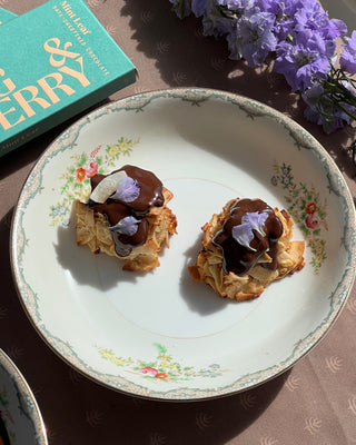 Toasted Coconut Macaroons with Mint Chocolate Drizzle