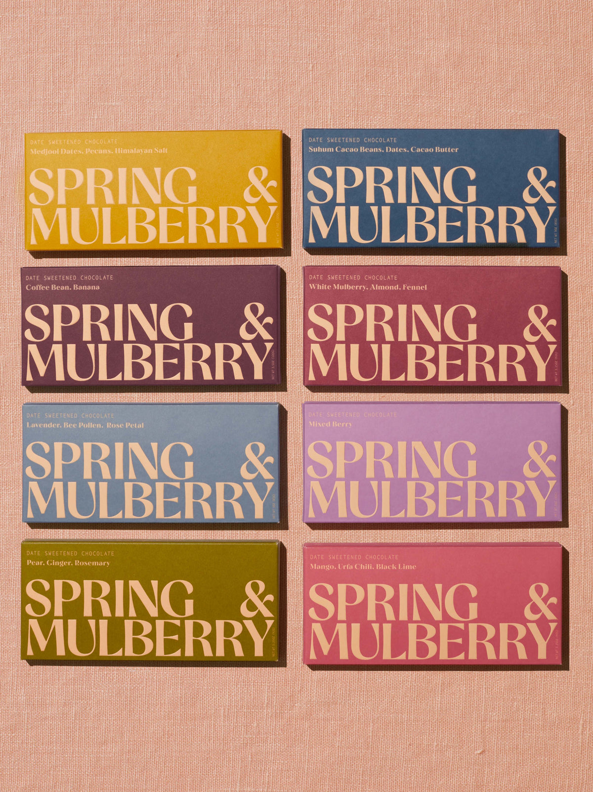 Spring mulberry date sweetened chocolate