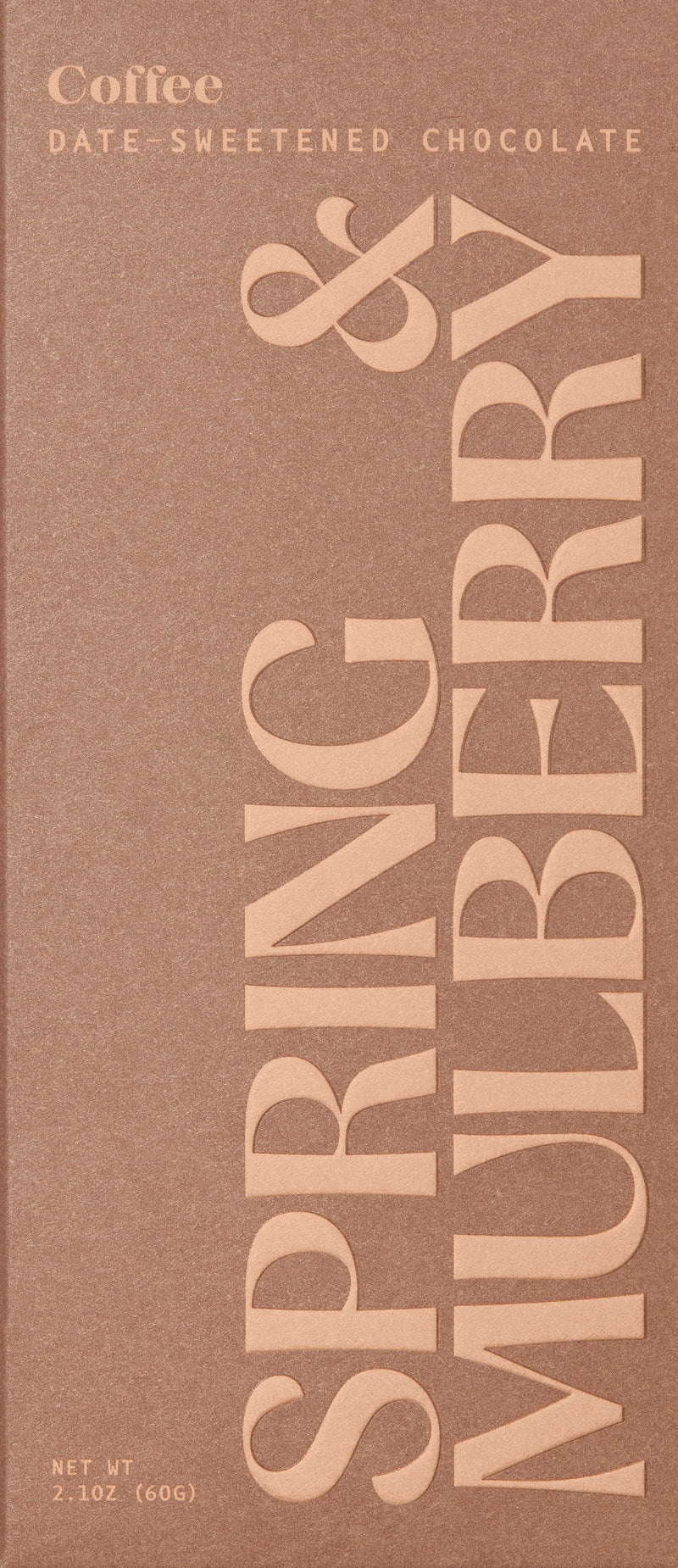 Spring & Mulberry Coffee Chocolate Bar in Brown Box